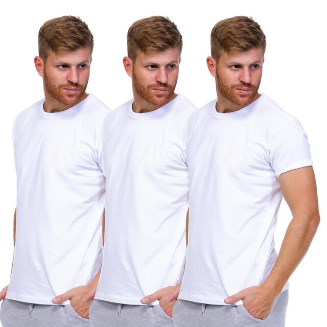 Kit 3 Camisetas Masculina Algodão - Básica Lisa